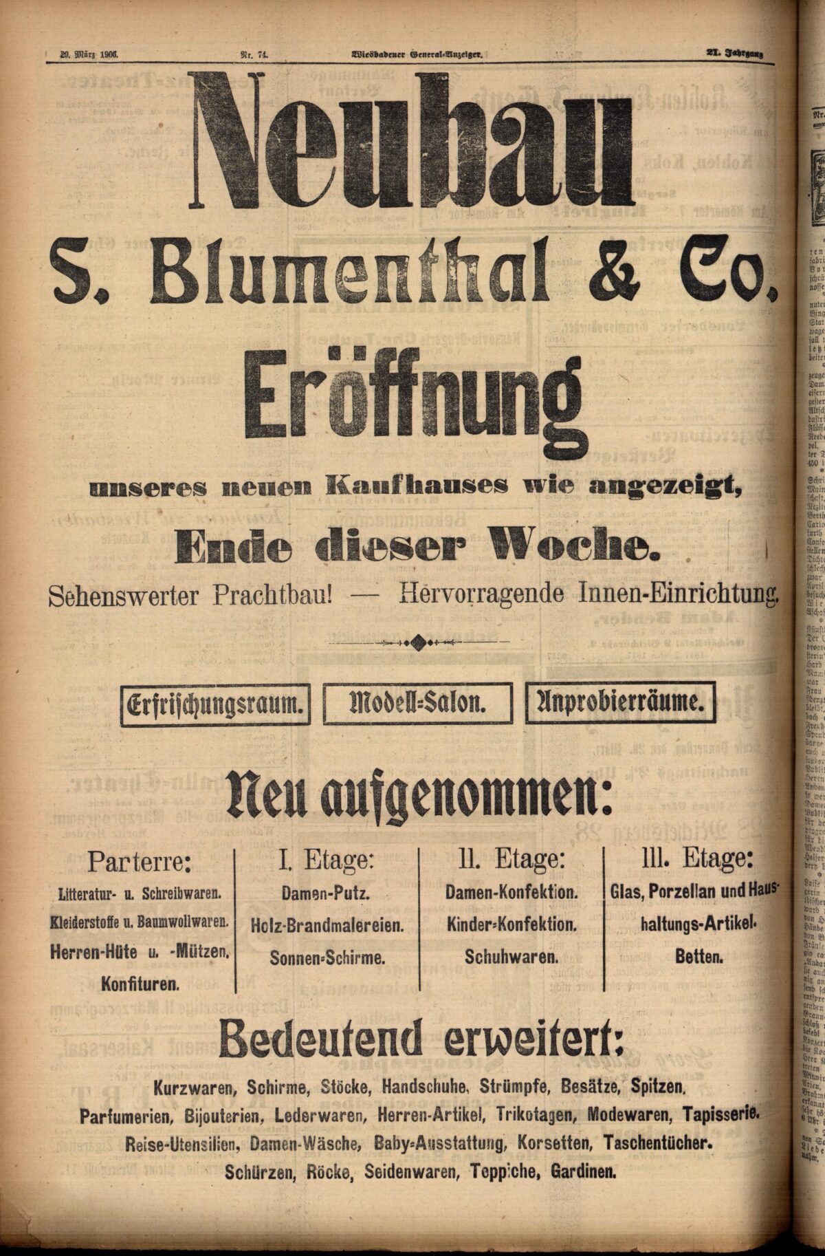 Kaufhäuser in Wiesbaden: Glanz, Schicksale und Geschichten (1/2)